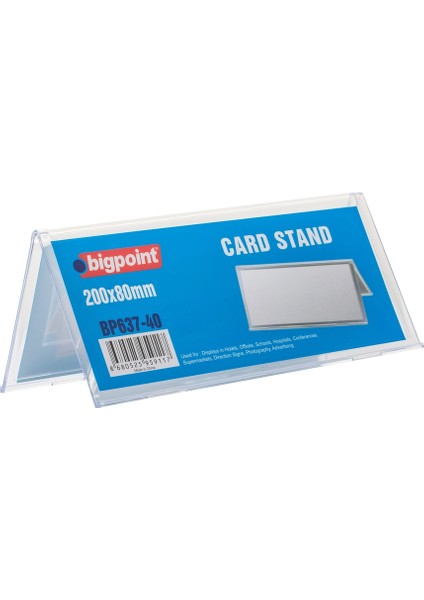 Kart Standı Çift Taraflı 200x80mm