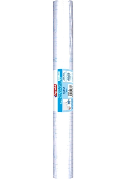 Yapışkanlı Asetat Şeffaf Rulo 10M 80 Micron
