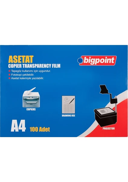 Fotokopi Asetati A4 100 Micron