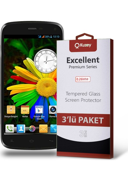 General Mobile Discovery E3 Temperli Ekran Koruyucu Kırılmaz Cam Ekonomik 3 Adet Şeffaf fiyatları