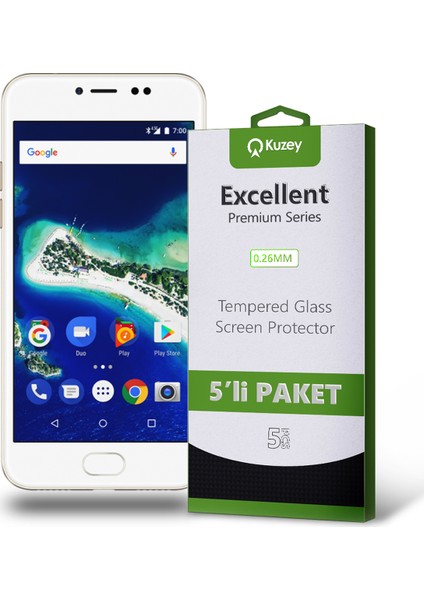 General Mobile Gm6 Temperli Ekran Koruyucu Kırılmaz Cam Ekonomik 5 Adet Şeffaf fiyatları