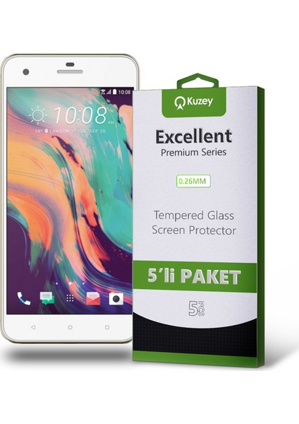 Htc Desire 10 Pro Temperli Ekran Koruyucu Kırılmaz Cam Ekonomik 5 Adet Şeffaf fiyatları