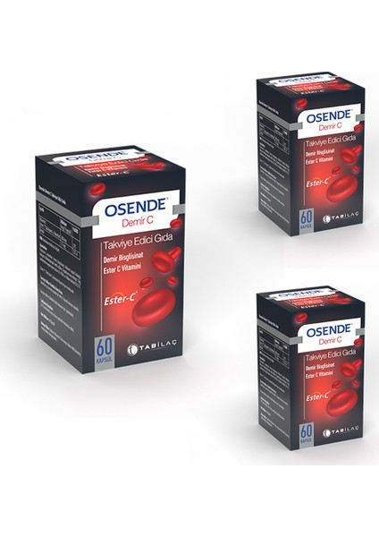 Osende Demir C 60 Kapsül x 3 Adet