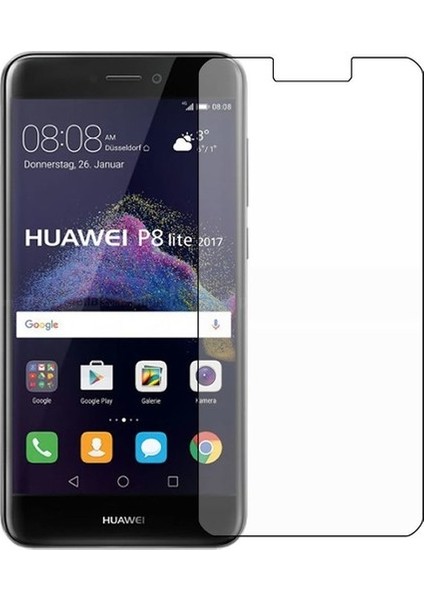 Huawei P8 Lite 2017 Temperli Ekran Koruyucu Kırılmaz Cam Ekonomik 5 Adet Şeffaf