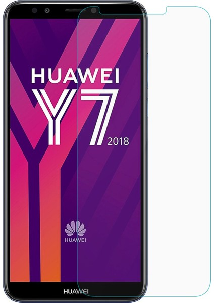 Huawei Y7 2018 Temperli Ekran Koruyucu Kırılmaz Cam Ekonomik 3 Adet Şeffaf