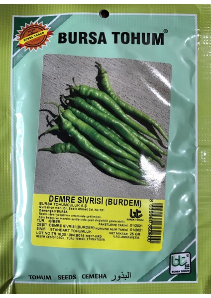Biber Tohumu Demre Sivrisi (25 gr 3000 Tohum)