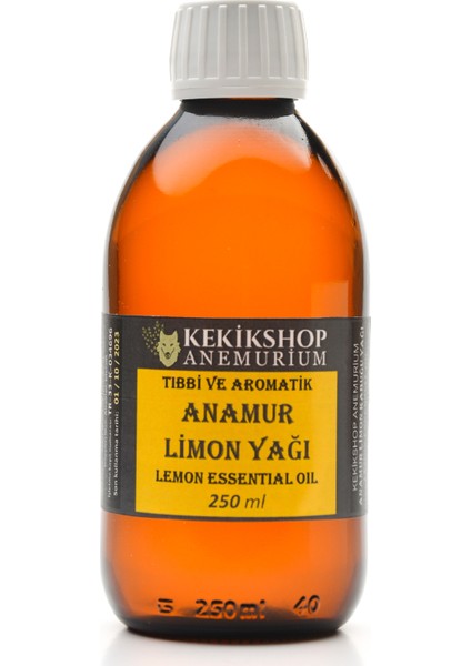 Kekikshop Anemurium Limon Kabuğu Yağı 250ml Kekikshop Anemurium  %100 Saf ve Doğal Limon Kabuğu Yağı