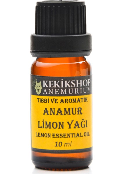 Limon Kabuğu Yağı 10ml Kekikshop Anemurium %100 Saf ve Doğal Limon Kabuğu Yağı