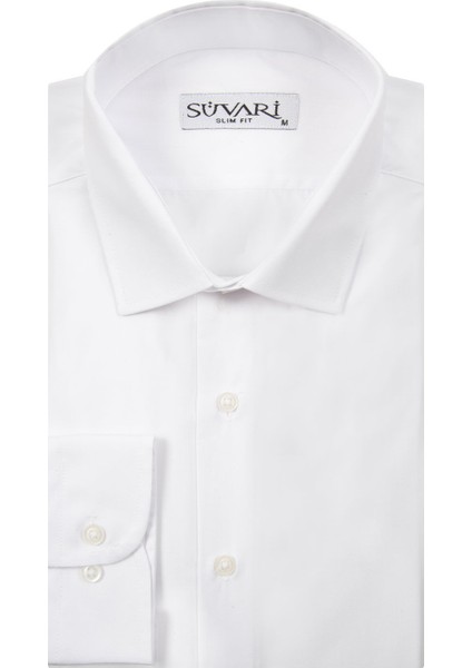 Slim Fit Beyaz Erkek Gömlek