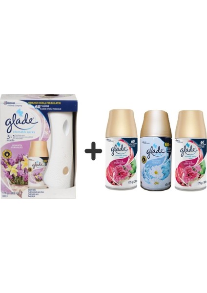 Otomatik Sistem+ Lavanta Ferahlığı+ Meyve&çiçek Buketix Temizliğin Ferahlığı x Meyve& Çiçek Buketi= 3 x 269 ml