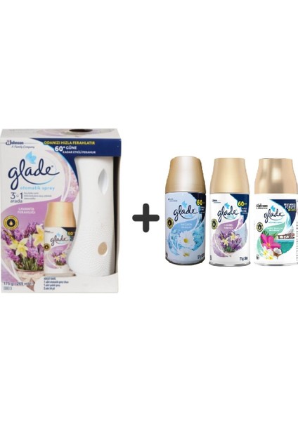 Otomatik Sistem+ Lavanta Ferahlığı+ Temizliğin Ferahlığıx Lavanta Ferahlığıx Tropikal Floral= 3 x 269 ml