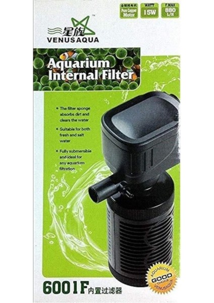 Akvaryum Iç Filtresi 6001F 15W