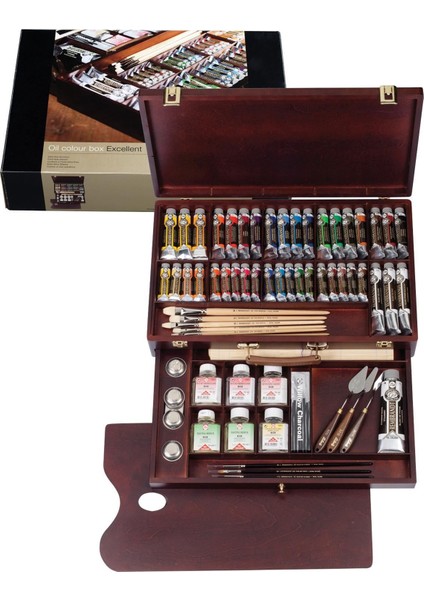 : Yağlı Boya : Excellent Box Set Ahşap Kutu