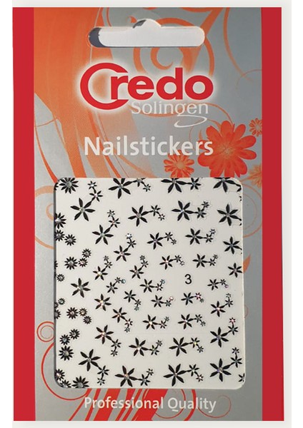 Credo Solingen Nail Sticker Tırnak Sticker Süsü Iğne Yaprak Çiçekler