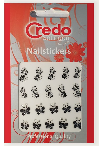 Credo Solingen Nail Sticker Tırnak Sticker Süsü Büyük Kelebekler