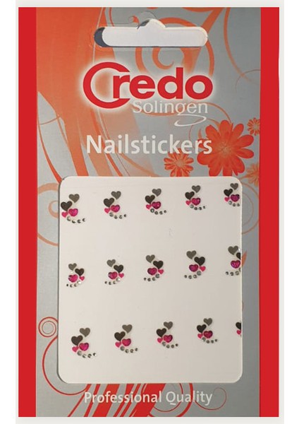 Credo Solingen Nail Sticker Tırnak Sticker Süsü Minik Kalpler