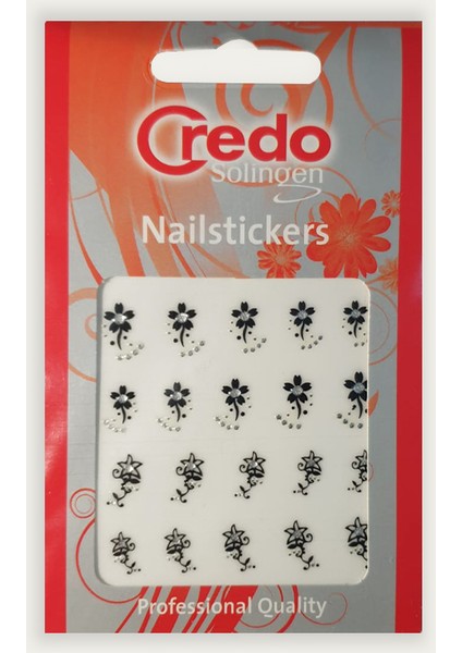 Credo Solingen Nail Sticker Tırnak Sticker Süsü Yıldız Çiçek