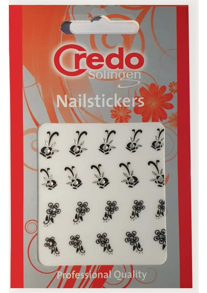 Credo Solingen Nail Sticker Tırnak Sticker Süsü Gül Papatya