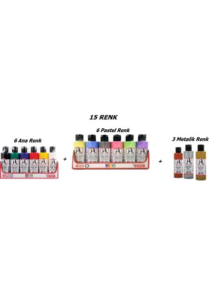 Mona Lisa Akrilik Boya Seti 70 ml x 15 Renk