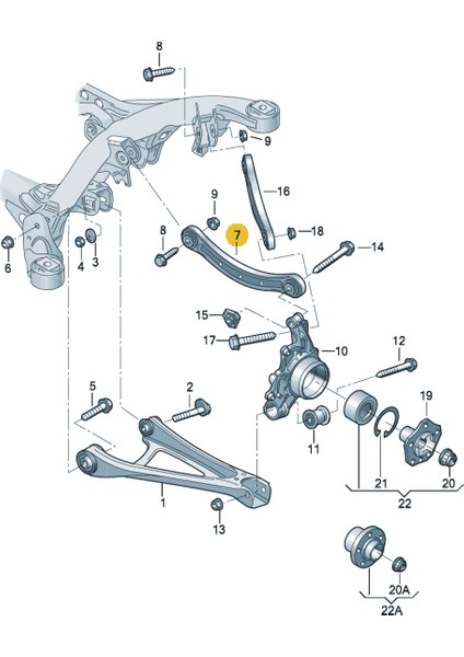 Touareg Audı Q7 Salıncak Arka [7L0505323A]