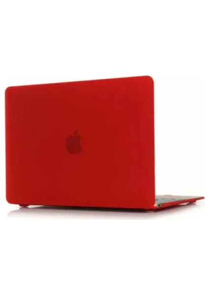 Apple Macbook 16" Pro A2141 Toucbarlı Kılıf Mat Doku Case Kırmızı