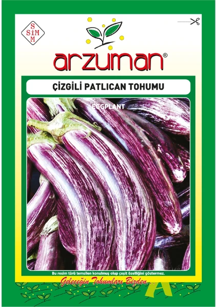 Çizgili Alaca Patlıcan Tohumu 5 Gram