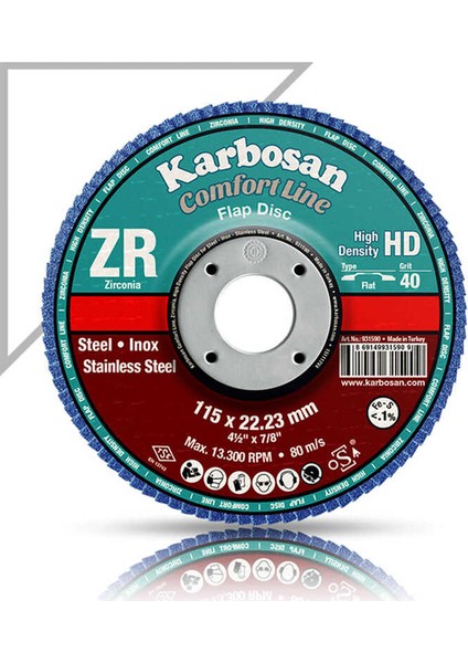 115x22x60 Kum Flap Disk Zr