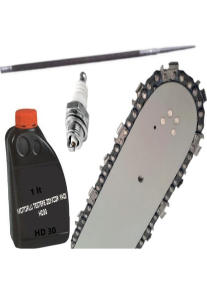 Husqvarna 61 268 272 3/8 36 Diş Pala Zincir Yağ Eğe Buji Set