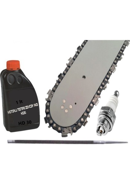 Motorlu Testere 3/25 32 Diş Pala Zincir Yağ Ege Buji Set