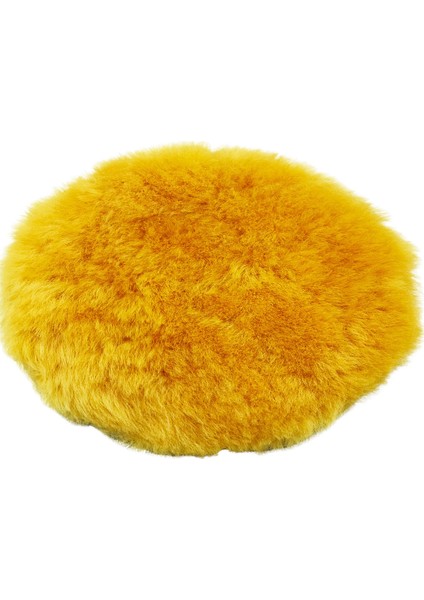 Sarı Tüy Kuzu Postu Parlatma Keçesi Cırt Tabanlı 160MM