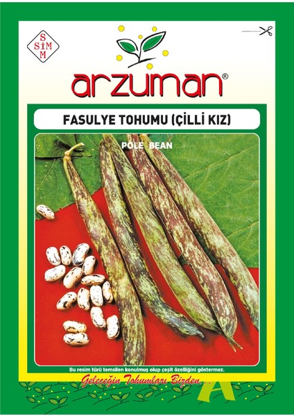 Çilli Kız Sırık Fasülye Tohumu 50 Gram