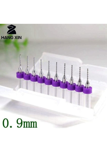 Profi̇sher Tungsten Karbür Uçlu Freze Pcb Mikro/mini Matkap Uç 0,9 mm x 10'lu Set