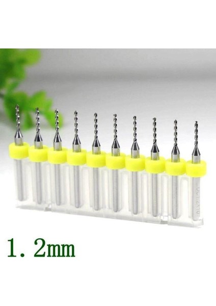 Profi̇sher Tungsten Karbür Uçlu Freze Pcb Mikro/mini Matkap Uç 1,2 mm x 10'lu Set