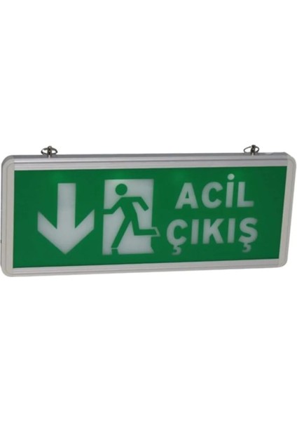 Acil Çıkış Yön Armatürü - Levhası Aşağı Yön