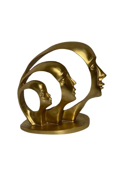 Üçlü Yüz Tasarım Biblo Gold
