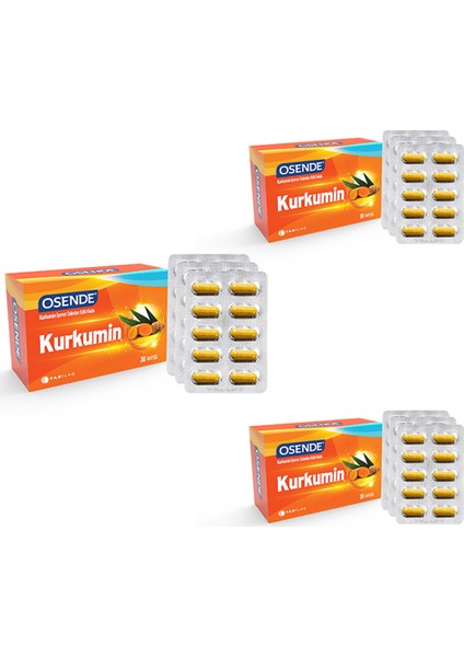 Osende Kurkumin 30 Kapsül x 3 Adet