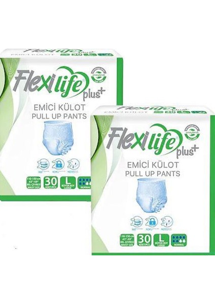 Flexilife Plus Emici Külot Büyük Boy Large 30'lu x 2