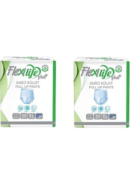 Flexilife Plus Emici Külot Ekstra Büyük Boy Xlarge 30'lu x 2