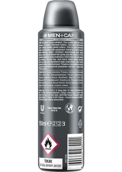 Men Care Tıraş Sonrası Koruma Sağlayan Terleme Karşıtı Deodorant Sprey 150 ml