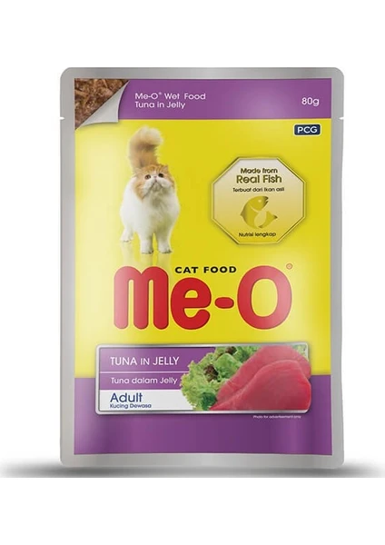 Meo Adult Jöle Içerisinde Ton Balıklı Yetişkin Kedi Konservesi 80 gr