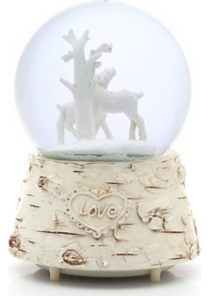 Işıklı Büyük Boy Kar Küresi Geyikli Cam Küre Otomatik Kar Püskürten Küre modelleri