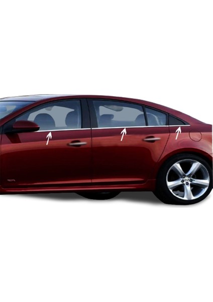 Chevrolet Cruze Sedan Krom Cam Çıtası 6 Parça Paslanmaz Çelik Blueoto