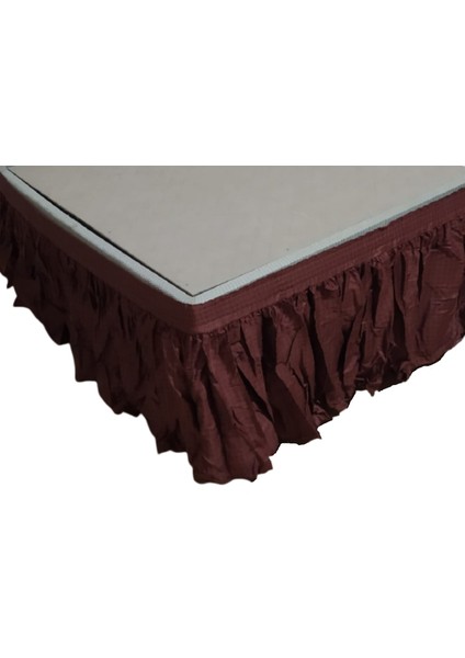 Çift Kişilik Pamuk Saten Baza Fırfırı