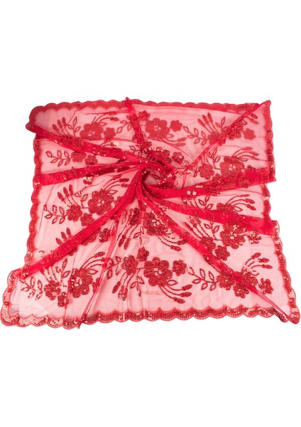 Kına Örtüsü Pullu Kırmızı Gelin Duvağı fiyatları