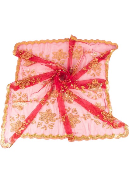 Kına Örtüsü Pullu Kırmızı Gelin Duvağı fiyatları