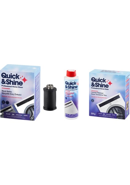 Quick Shine Manyetik Kireç Önleyici - Kazan Temizleme - Bulaşık Makinesi Temizleme Süper 3 Lü