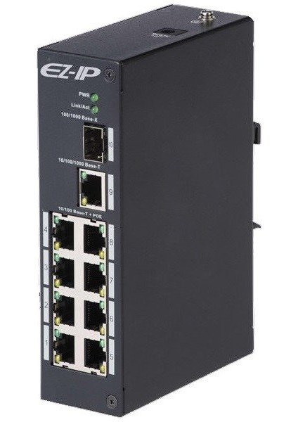 Ez-Ip SW3110-8ET-P96 8 Port Endüstriyel Poe Switch