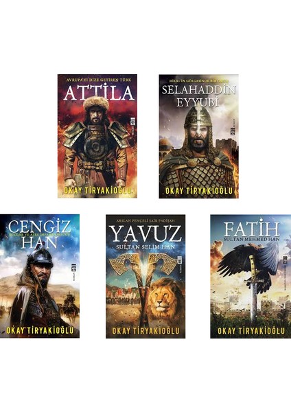 Attila, Selahaddin Eyyubi - Cengiz Han - Yavuz Sultan Selim Han - Okay Tiryakioğlu - 5 Kitap