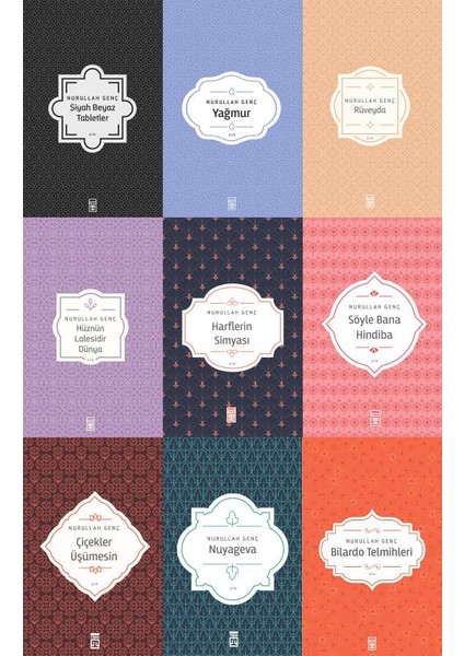 Siyah Beyaz Tabletler - Yağmur - Rüveyda - Hüznün Lalesidir Dünya - Harflerin Simyası - Söyle Bana Hindiba - Nurullah Genç - 9 Kitap Şiir Seti