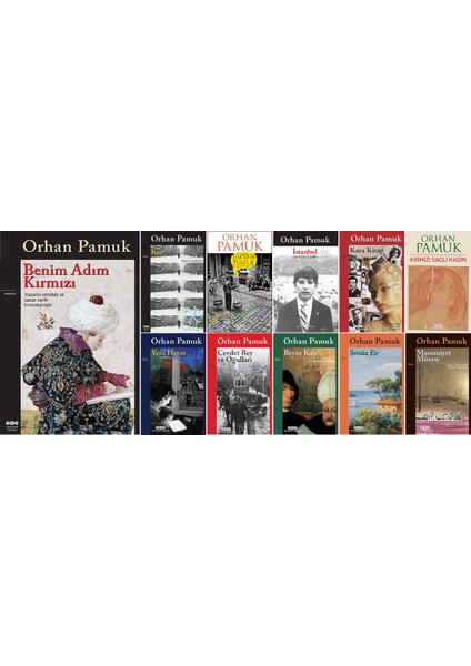 Orhan Pamuk 11 Kitap Set (Benim Adım Kırmızı, Kar, Yeni Hayat, Kafamda Bir Tuhaflık, Cevdet Bey ve Oğulları, Istanbul, Beyaz Kale, Kara Kitap, Sessiz Ev, Masumiyet Müzesi, Kırmızı Saçlı Kadın)